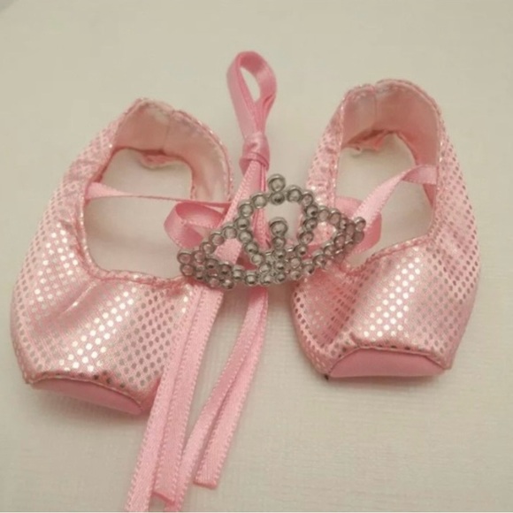 American Girl Truly Me Pretty Pink Tutu Set With Tiara & Ballet Slippers Retired - Picture 8 of 10